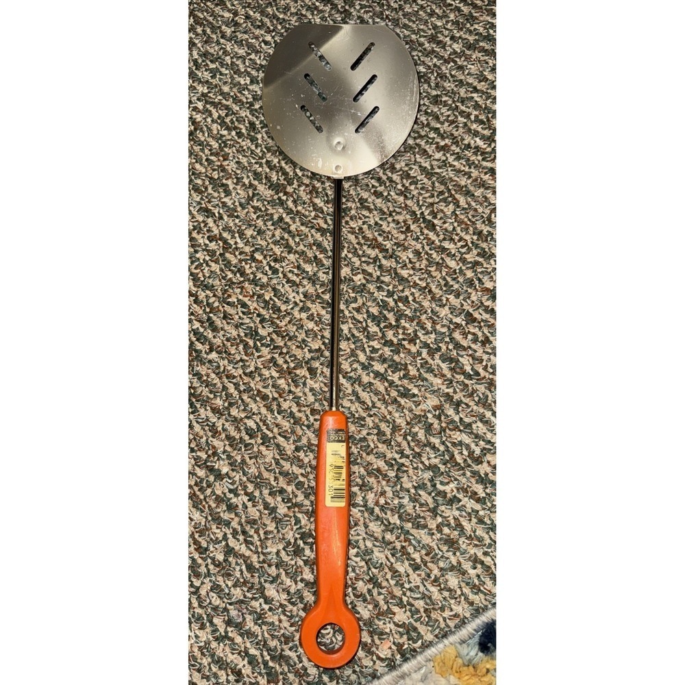 VTG 16 1/2" EKCO Long Handle Stainless Steel Spatula Turner with Orange Handle